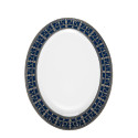 Блюдо овальное 40см коллекции Tiara Bleu de Prusse Platin бренда Haviland