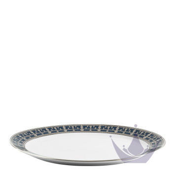 Блюдо овальное 40см коллекции Tiara Bleu de Prusse Platin бренда Haviland