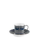 Чашка кофейная с блюдцем 0,075л коллекции Tiara Bleu de Prusse Platin бренда Haviland