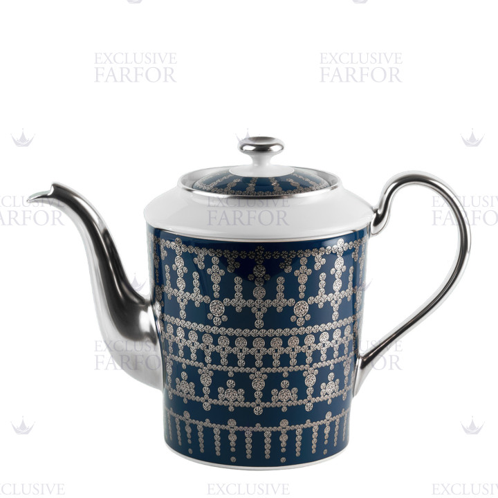 Чайник 1л коллекции Tiara Bleu de Prusse Platin бренда Haviland