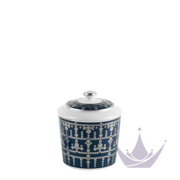 Сахарница 0,25л коллекции Tiara Bleu de Prusse Platin бренда Haviland