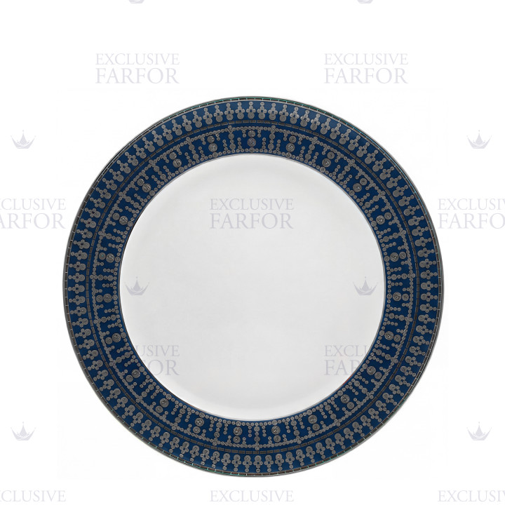 Тарелка подстановочная 31,5см коллекции Tiara Bleu de Prusse Platin бренда Haviland