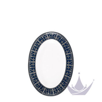 Блюдо для гарнира 23х16,5см коллекции Tiara Bleu de Prusse Platin бренда Haviland