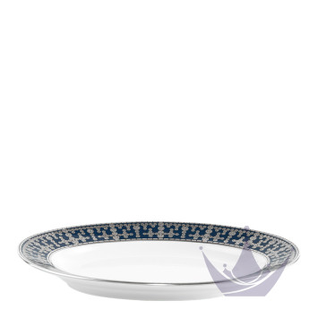 Блюдо для гарнира 23х16,5см коллекции Tiara Bleu de Prusse Platin бренда Haviland