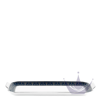 Блюдо для пирога 39х15,5см коллекции Tiara Bleu de Prusse Platin бренда Haviland