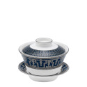 Чашка чайная с блюдцем и крышкой 0,13л коллекции Tiara Bleu de Prusse Platin бренда Haviland