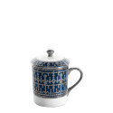 Кружка с крышкой 0,27л коллекции Tiara Bleu de Prusse Platin бренда Haviland