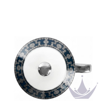Кружка с крышкой 0,27л коллекции Tiara Bleu de Prusse Platin бренда Haviland
