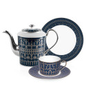 Коллекция Tiara Bleu de Prusse Platin бренда Haviland