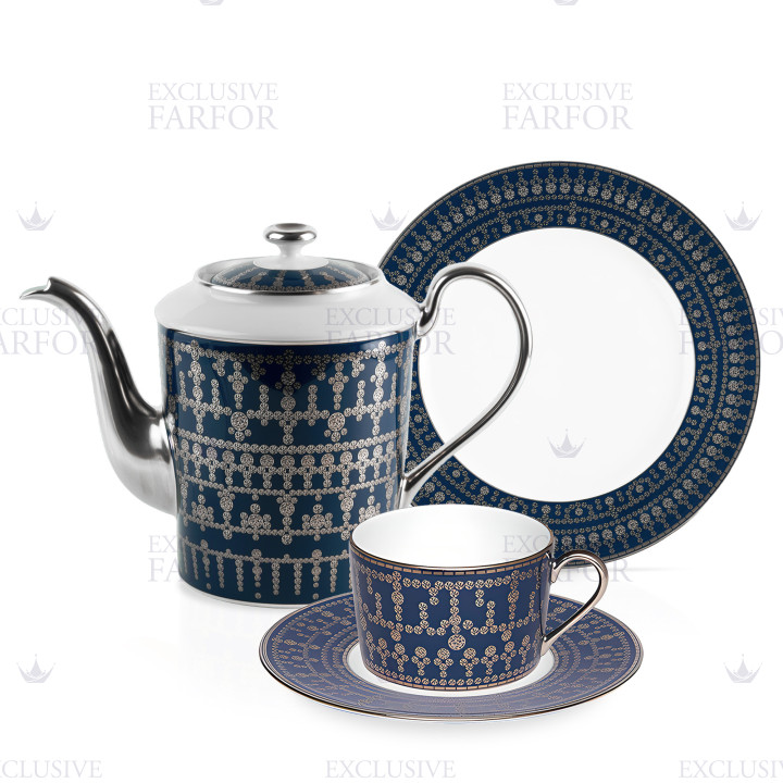 Коллекция Tiara Bleu de Prusse Platin бренда Haviland