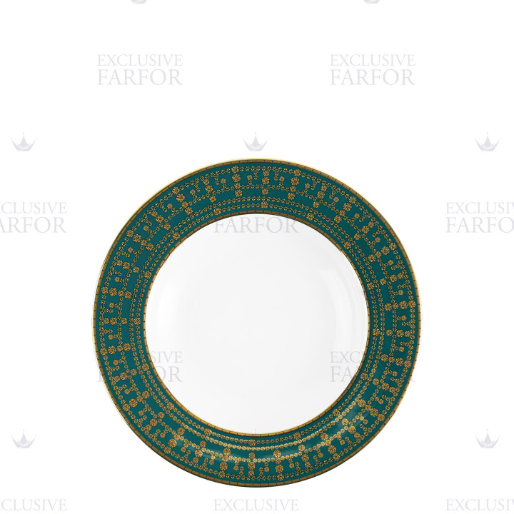 Тарелка суповая 23,5см коллекции Tiara Bleu Paon Or бренда Haviland
