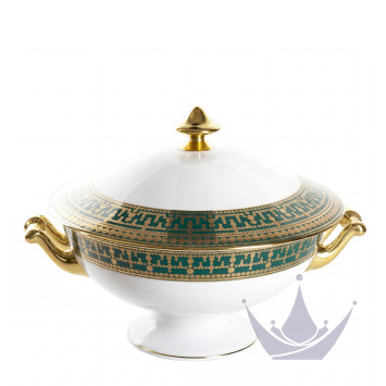 Супница 2л коллекции Tiara Bleu Paon Or бренда Haviland