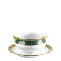 Соусник с подставкой 0,3л коллекции Tiara Bleu Paon Or бренда Haviland