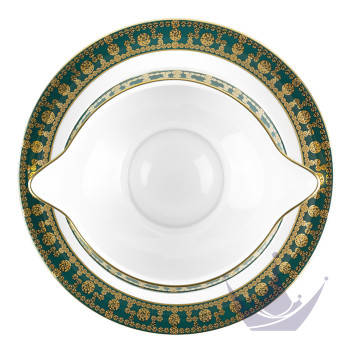 Соусник с подставкой 0,3л коллекции Tiara Bleu Paon Or бренда Haviland