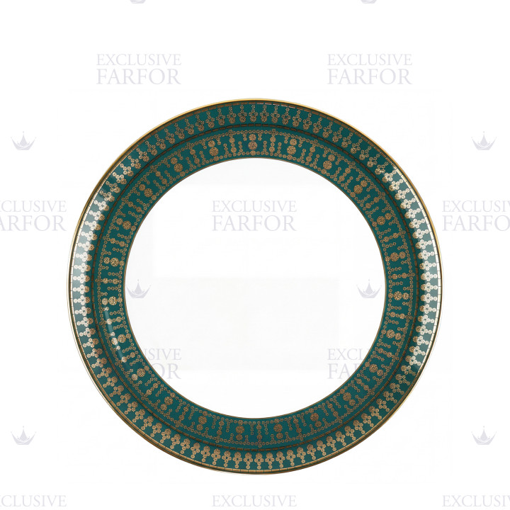 Тарелка подстановочная 31,5см коллекции Tiara Bleu Paon Or бренда Haviland