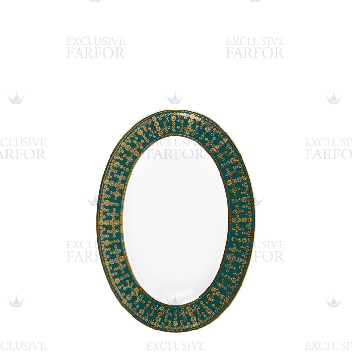 Блюдо для гарнира 23х16,5см коллекции Tiara Bleu Paon Or бренда Haviland