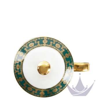 Кружка с крышкой 0,27л коллекции Tiara Bleu Paon Or бренда Haviland
