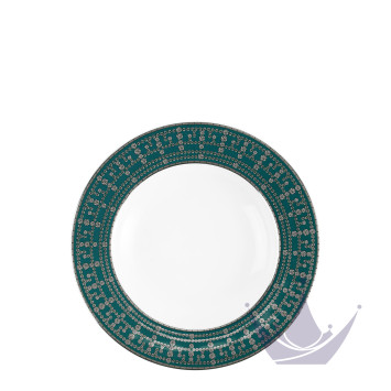 Тарелка суповая 23,5см коллекции Tiara Bleu Paon Platin бренда Haviland