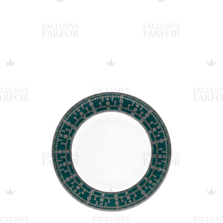 Тарелка десертная 16см коллекции Tiara Bleu Paon Platin бренда Haviland