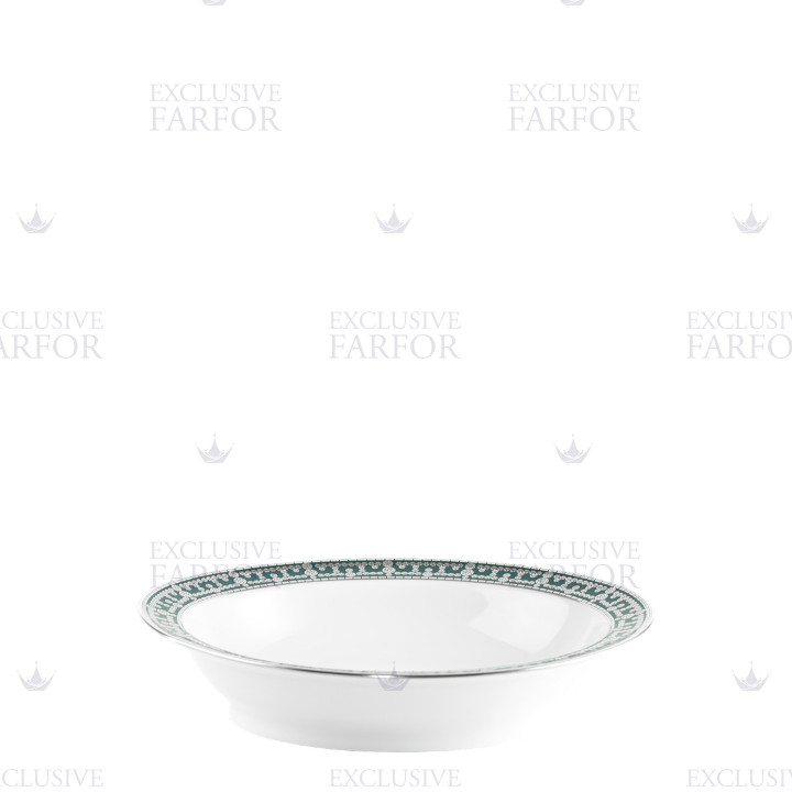 Чаша для овощей 23,5см коллекции Tiara Bleu Paon Platin бренда Haviland