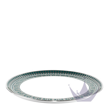 Тарелка тортовая 31,5см коллекции Tiara Bleu Paon Platin бренда Haviland