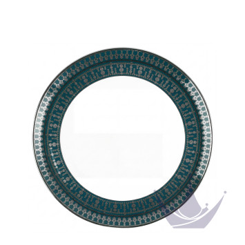 Тарелка подстановочная 31,5см коллекции Tiara Bleu Paon Platin бренда Haviland