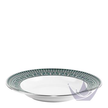 Тарелка глубокая 31,5см коллекции Tiara Bleu Paon Platin бренда Haviland