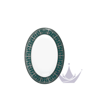 Блюдо для гарнира 23х16,5см коллекции Tiara Bleu Paon Platin бренда Haviland