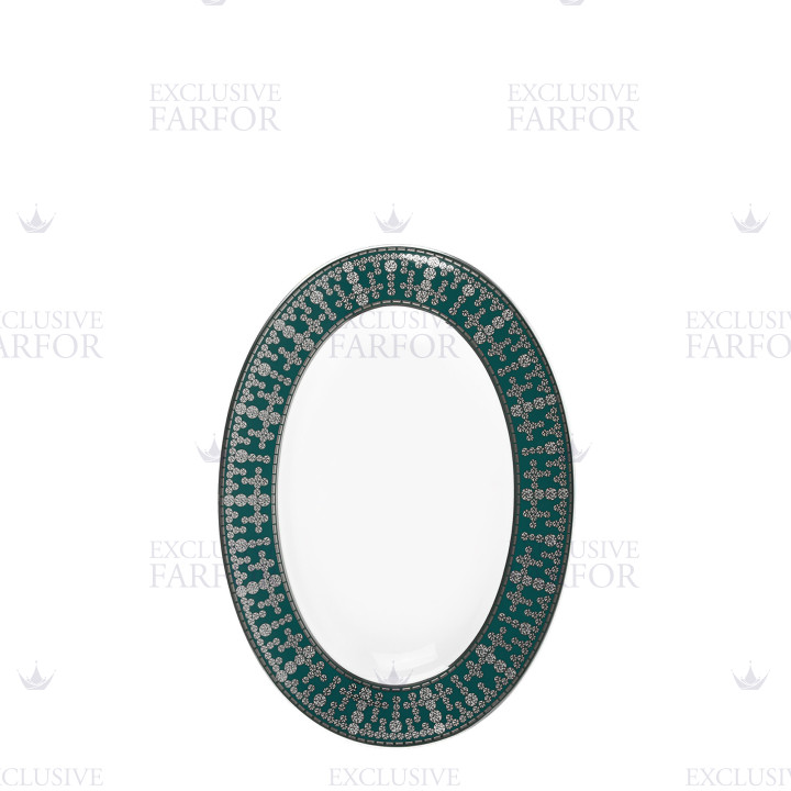Блюдо для гарнира 23х16,5см коллекции Tiara Bleu Paon Platin бренда Haviland