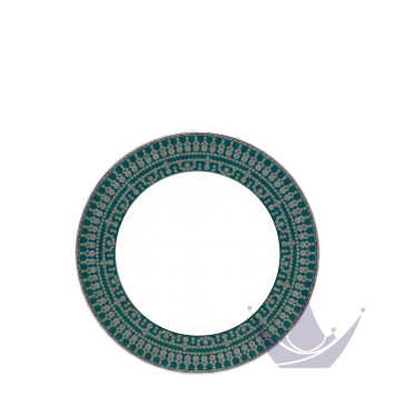 Тарелка закусочная 22см коллекции Tiara Bleu Paon Platin бренда Haviland