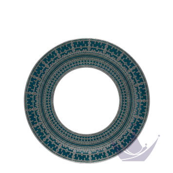Тарелка для ризотто 28,5см коллекции Tiara Bleu Paon Platin бренда Haviland