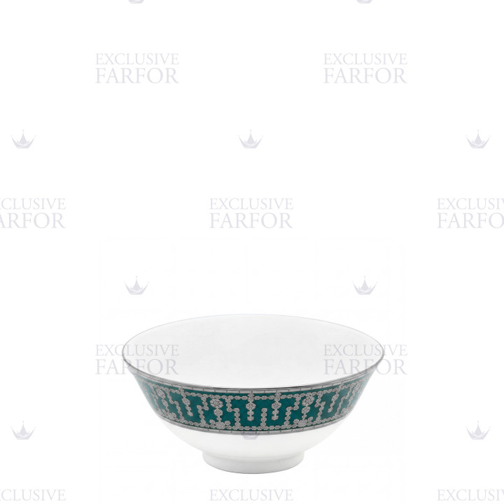 Чаша для риса 13см коллекции Tiara Bleu Paon Platin бренда Haviland