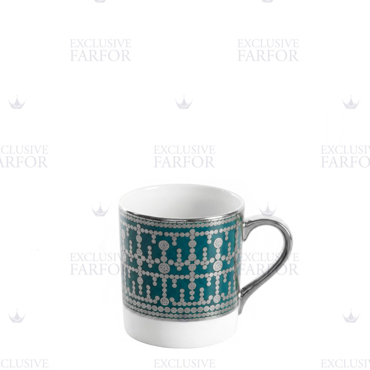 Кружка 0,27л коллекции Tiara Bleu Paon Platin бренда Haviland