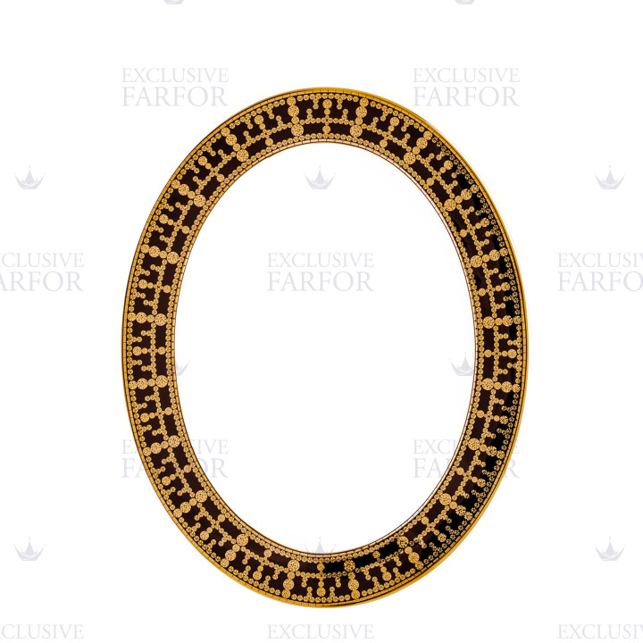 Блюдо овальное 40см коллекции Tiara Noir Or бренда Haviland