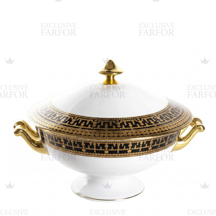 Супница 2л коллекции Tiara Noir Or бренда Haviland