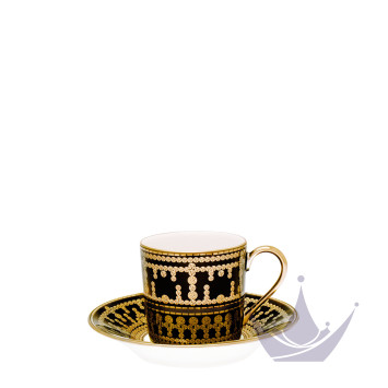 Чашка кофейная с блюдцем 0,075л коллекции Tiara Noir Or бренда Haviland