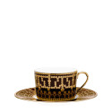 Чашка чайная с блюдцем 0,14л коллекции Tiara Noir Or бренда Haviland