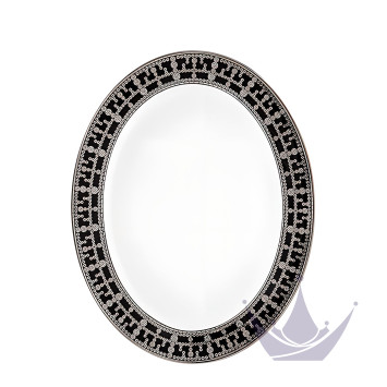 Блюдо овальное 40см коллекции Tiara Noir Platin бренда Haviland