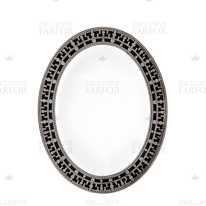Блюдо овальное 40см коллекции Tiara Noir Platin бренда Haviland