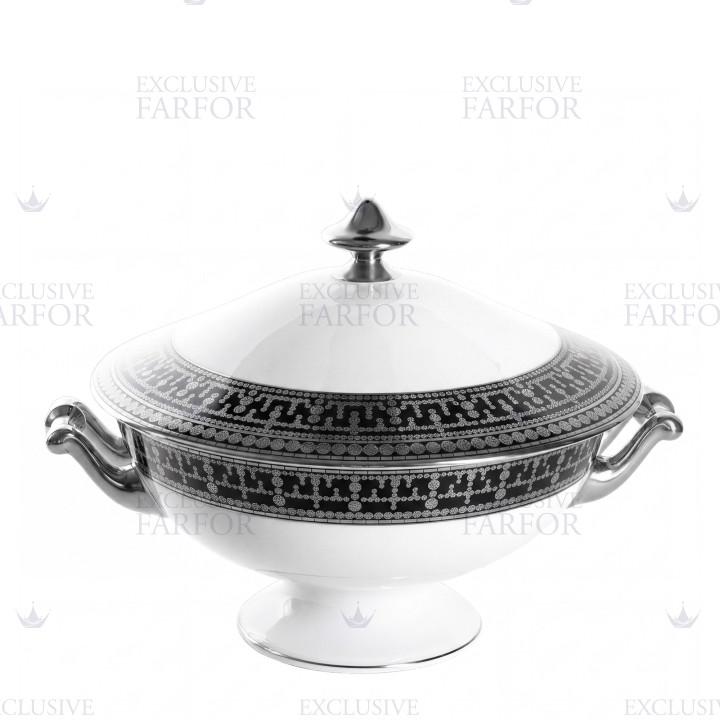 Супница 2л коллекции Tiara Noir Platin бренда Haviland