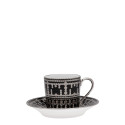 Чашка кофейная с блюдцем 0,075л коллекции Tiara Noir Platin бренда Haviland