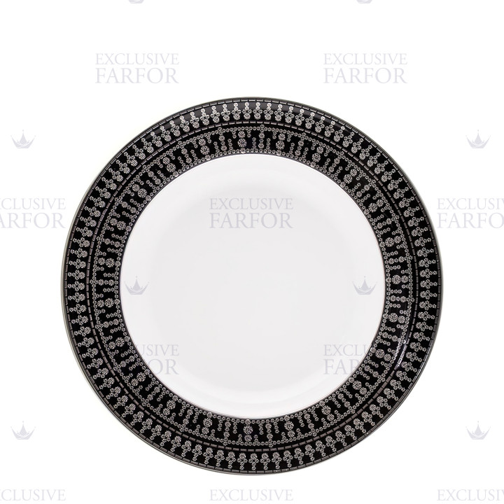 Тарелка глубокая 31,5см коллекции Tiara Noir Platin бренда Haviland