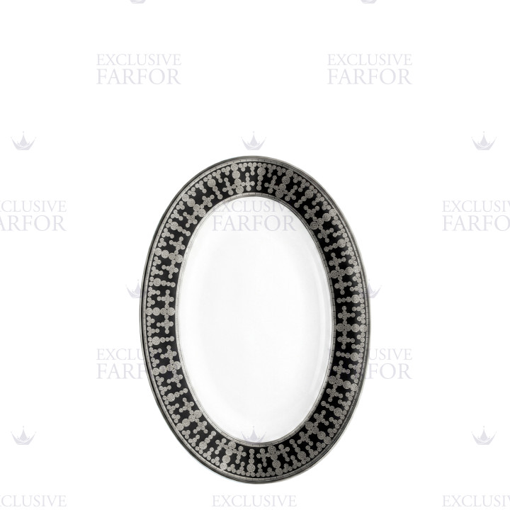Блюдо для гарнира 23х16,5см коллекции Tiara Noir Platin бренда Haviland