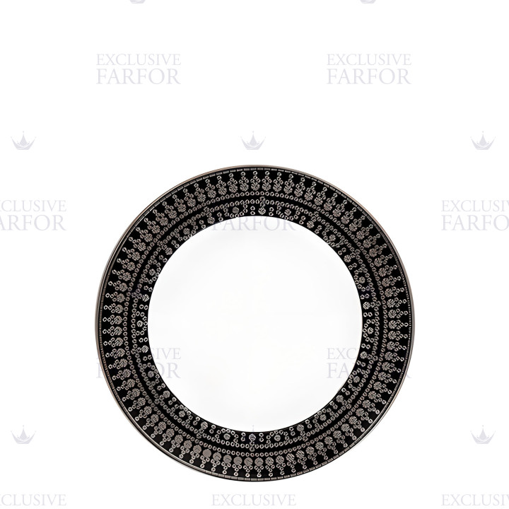 Тарелка закусочная 22см коллекции Tiara Noir Platin бренда Haviland