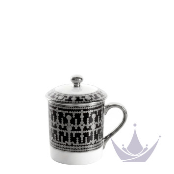 Кружка с крышкой 0,27л коллекции Tiara Noir Platin бренда Haviland