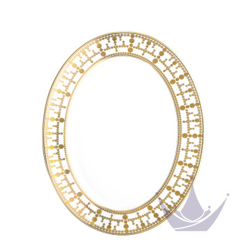 Блюдо овальное 40см коллекции Tiara Or бренда Haviland