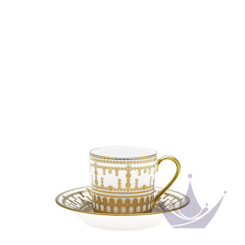 Чашка кофейная с блюдцем 0,075л коллекции Tiara Or бренда Haviland