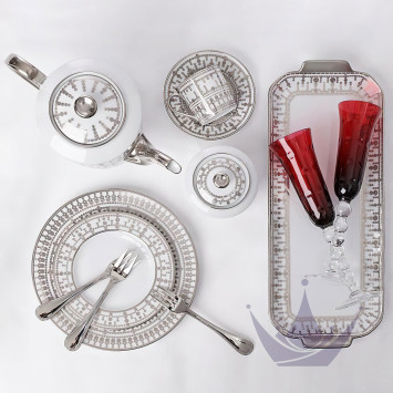 Чашка кофейная с блюдцем 0,075л коллекции Tiara Platin бренда Haviland
