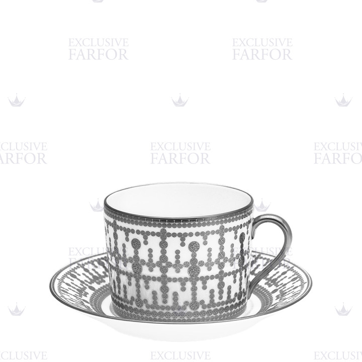 Чашка для завтрака с блюдцем 0,3л коллекции Tiara Platin бренда Haviland