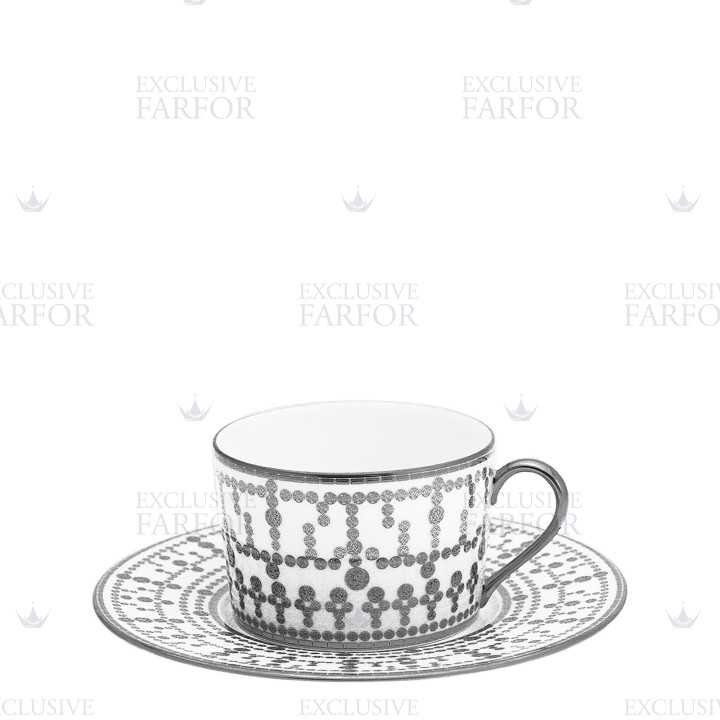 Чашка чайная с блюдцем 0,14л коллекции Tiara Platin бренда Haviland
